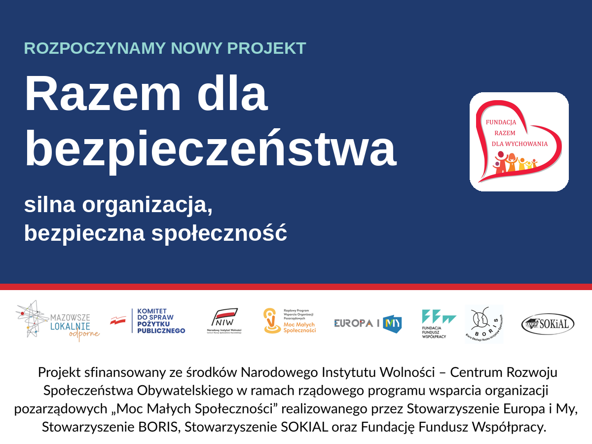 Razem dla bezpieczeństwa - silna organizacja, bezpieczna społeczność